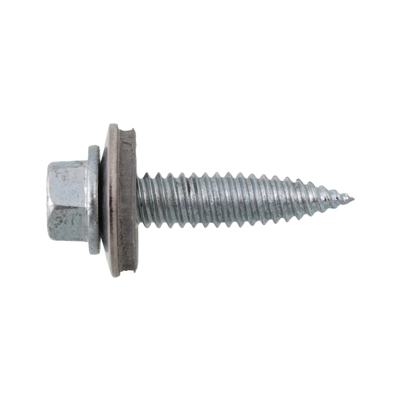Thin sheet metal screw, hexagon head, steel, bimetallic A2/steel, DS16 RP-T2 - 3
