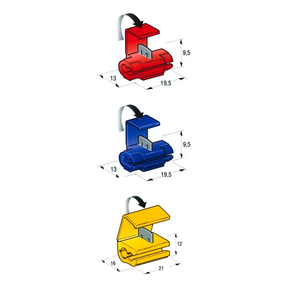 2 WAY INSULATION PERFORATING TERMINALS - BLUE CONNECTOR SECTION 1.5 /2.5