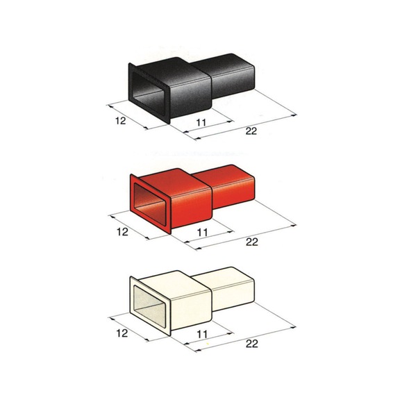 TERMINAL INSULATION COVER FOR MALE TERMINAL 6.3 - BLACK TERMINAL INSULATION COVER FOR MALE TERMINAL