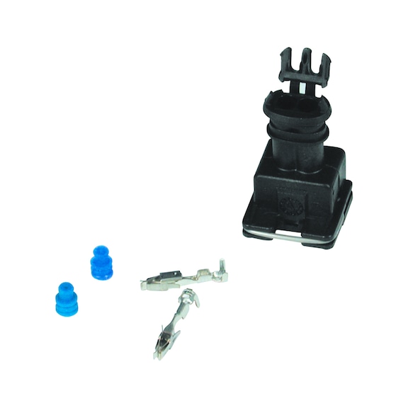 JUNIOR POWER TIMER 2 WAY FEMALE CONNECTOR BLOCKS - AMP JUNIOR CONTACT FOR RUBBER SEAL 1.0-2.5