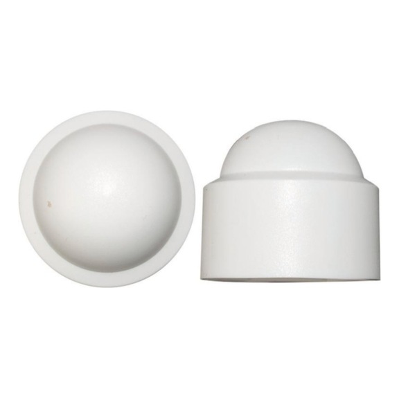 Cover caps for hexagon head bolts - Cap for hexagon head bolt, plastic, white, M8