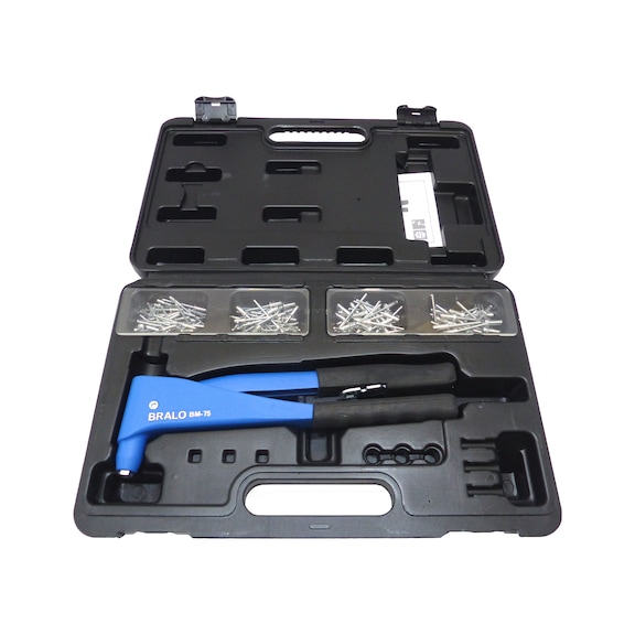 BM75 Rivet tool and rivet set - BM75 RIVET TOOL  RIVETS WITH CASE