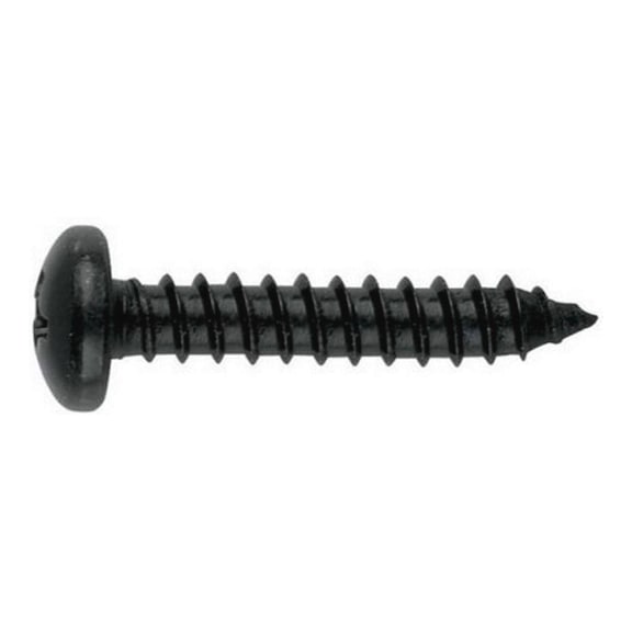 Round head tapping screw, DIN 7981, zinc-plated, type C, painted black - Tapping screw, DIN 7981 4.2x16, black