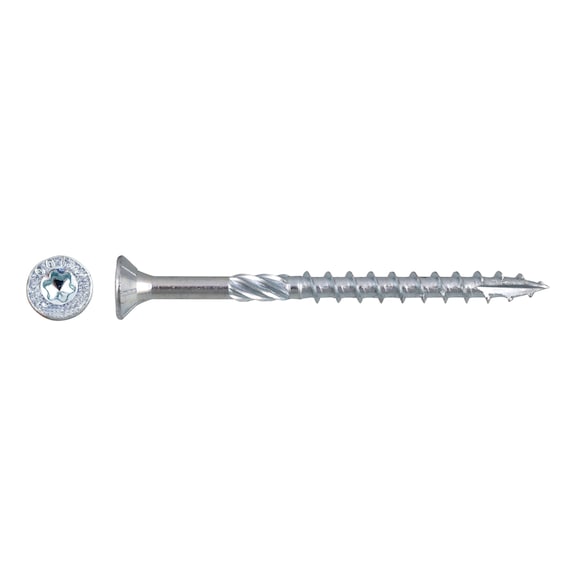 PanelFix timber screws with countersunk milling head, cutting notch, zinc-plated steel, with ETA-11/0389 approval from dia. 3.5 mm - PanelFix timber screw with countersunk head, zinc-plated steel, 3.5x50/30