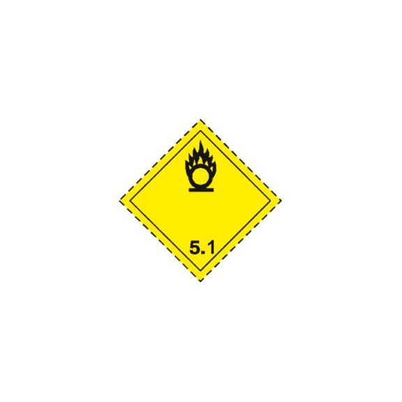 CLASS 5 - STICKER: OXIDISING AGENTS OR ORGANIC PEROXIDES CL.5.1