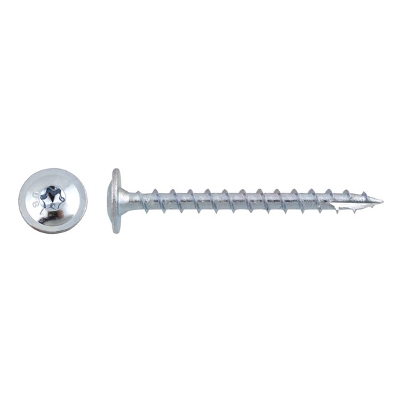 PanelFix timber screw with washer head, cutting notch, zinc-plated steel, with ETA-11/0389 approval - PanelFix timber screw with washer head, zinc-plated steel, TA-11/0389 8.0x40