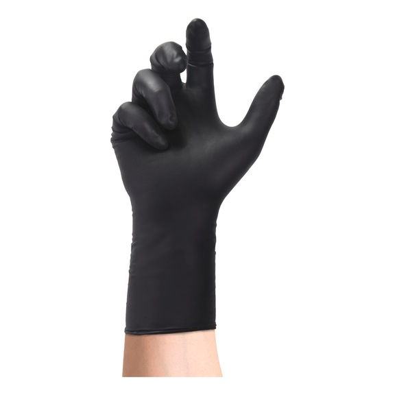 GUANTES DE NITRILO NEGROS, 30 CM, DESECHABLES