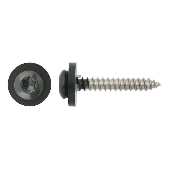 Window sill screw with washer, self-tapping screw thread, A2, TX - 1