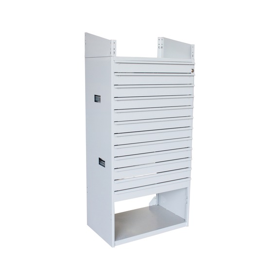 SHELVING SECTION WITH 12 LOW DRAWERS - Module featuring 12 low drawers (h. 54 mm)