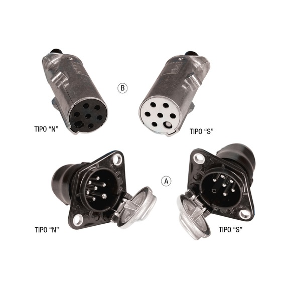 PLUGS AND SOCKETS FOR TYPE "N" OR "S" COILS