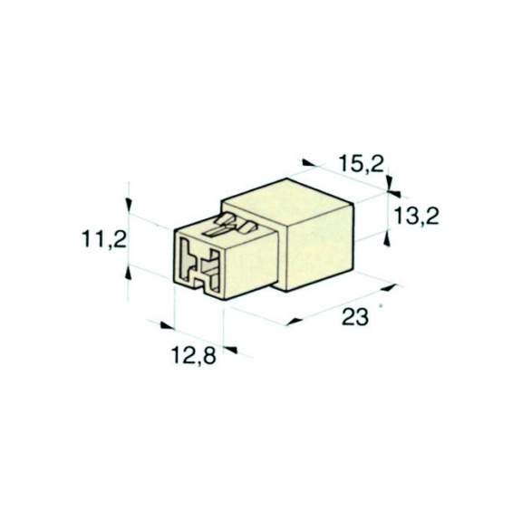 CONECTORES DE TERMINAL HEMBRA CON MUESCA DE BLOQUEO - CONECTOR HEMBRA DE 2 VÍAS