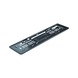 Rounded registration plate support in black painted steel with advertising band P 911 - 2