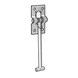 LONG MALE DOORSTOP - MALE DOOR HOLDER ZINC-PLATED STEEL - 1