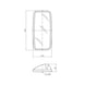 MERCEDES REAR MIRROR - GLASS WITHOUT DEFROSTER - 2