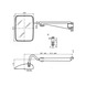 REAR-VIEW MIRROR ARMS FOR AGRICULTURAL VEHICLES - R ROD W/SUPPORT 587-815 mm - 2