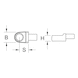 Clé polygonale enfichable RECA pour clé dynamométrique (logement d'outil 9 x 12 mm) - 2