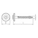 Roofing screw with sealing washer, dia. 15 mm, A2, TX - 2