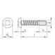 seboX pan head drilling screw, sim. to DIN 7504-N galv - seboX pan head drilling screw, sim. to DIN 7504-N galv, square drive 4.2 x 13 - 2