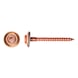Roofing screw with sealing washer, dia. 20 mm, A2, copper-plated, TX - 1