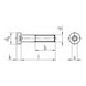 <br/>Cylinder head screw, DIN 6912, 8.8, zinc plated - 2