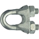 Wire rope clamp, lightweight design, similar to DIN 741, zinc plated - 1