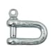 Shackle, similar to DIN 82101, zinc plated, type A - 1