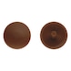 Cover cap for chipboard screw with head recess bore - Cover cap for particle board screw, RAL 8007, plastic, fawn brown, Ø 12 - 1
