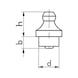 Conical drop-in grease nipple H1, type A - 2