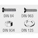 VISO assortment threaded bolts DIN 84/963/934/125  - VISO threaded bolt assortment DIN 84/963/934/125 galvanised steel, M4 - M6 - 2