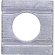Square washer, tapered, with 2 grooves, DIN 434, zinc plated - 1