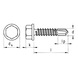 SELF-DRILLING SCREW WITH WITH FLANGE HEXAGONAL HEAD - 2