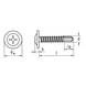 SELF-DRILLING ROUND HEAD SCREW WITH ZINC PLATED WHITE WASHER - 2