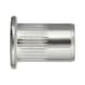 Rivet nuts, round pan head, aluminium - Rivet nut, round pan head, aluminium, bore Ø 16.0, clamp range 1.0–4.0 mm, M12 - 1