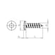 Window sill screw without washer, self-tapping screw thread, zinc plated, TX  - 2