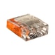 Borne de raccordement compacte - Borne de raccordement, compacte, 3 pôles, orange, 0,5-2,5mm² - 1