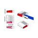 Borne de raccordement compacte - Borne de raccordement, compacte, 4 pôles, rouge, 0,5-2,5mm² - 2