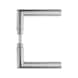 Door handle pair, mitred - edi handle pair, mitred, 22 mm 108Z 8-mm square, F1 silver-coloured P-PR - 1