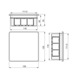 Flush-mounted recessed housing 100 x 100 x 45 mm - 2