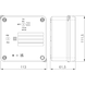 Watertight recessed housing 100 x 100 x 55 mm without cones - Junction box with smooth surface without cones - 3