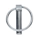 Linch pin, yellow zinc plated - Linch pin, galvanised, 40 mm, shackle diameter: 41 mm, length: 4.5 mm - 1