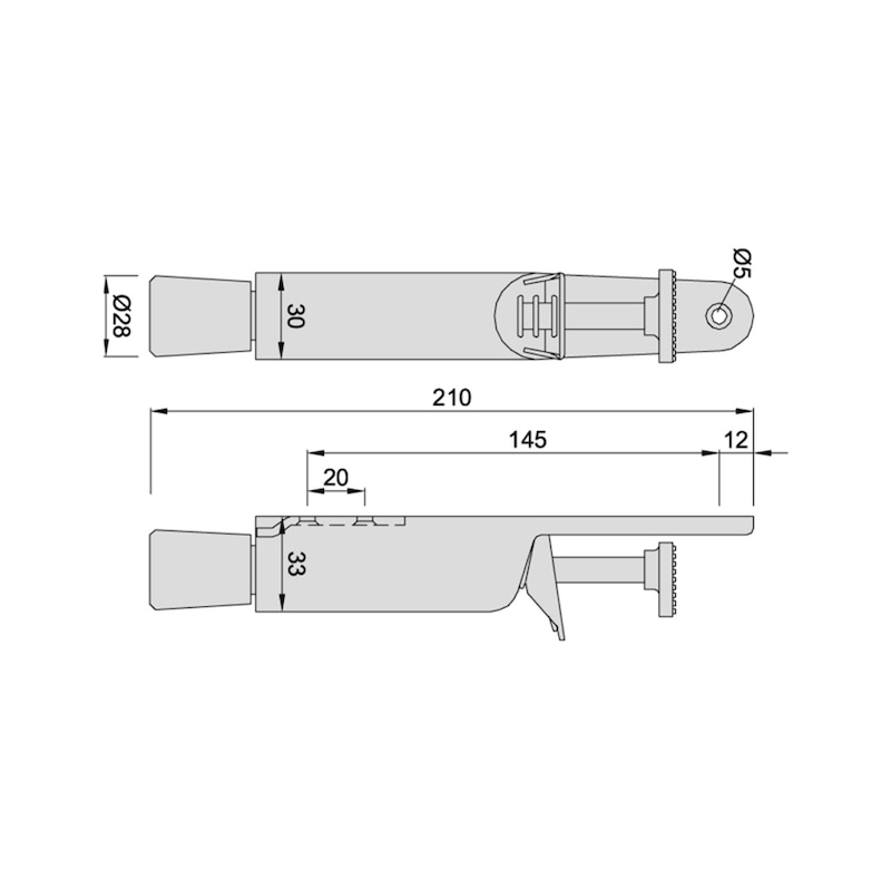 KWS door holder, zinc-plated steel - 2