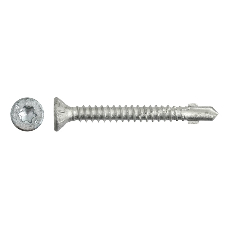 sebSta drilling screw, countersunk milling head, similar to DIN 7504-P, bimetal, A2/steel - 1