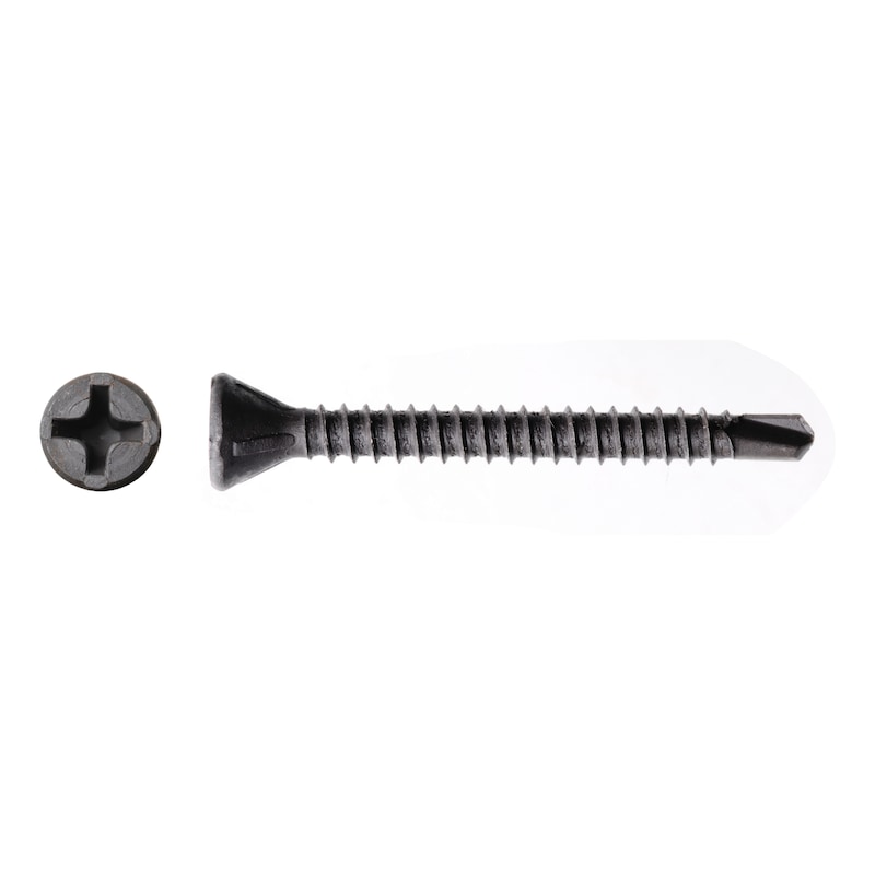 Drywall screws for fibreboard with self-tapping screw thread, drill tip, milling ribs - small packs