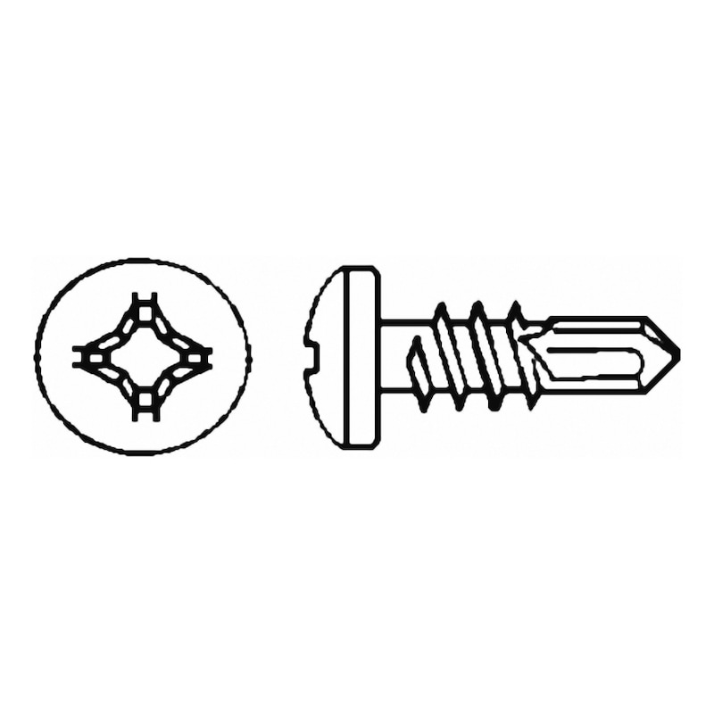 Drilling screws, DIN 7504-N, galvanised – small packs - 2
