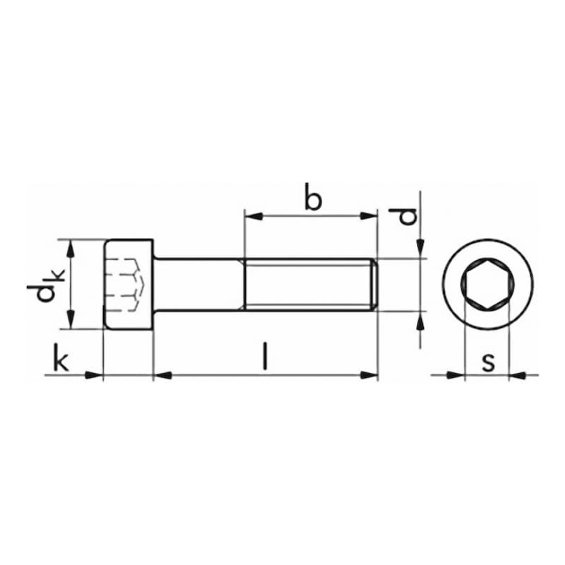 Zylinderschraube DIN 912 8.8 blank - 2