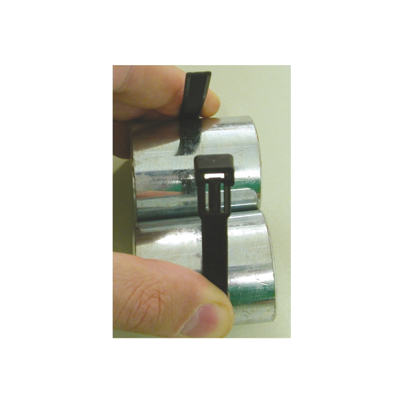 Serre-câbles détachables avec languette plastique, noir - 3