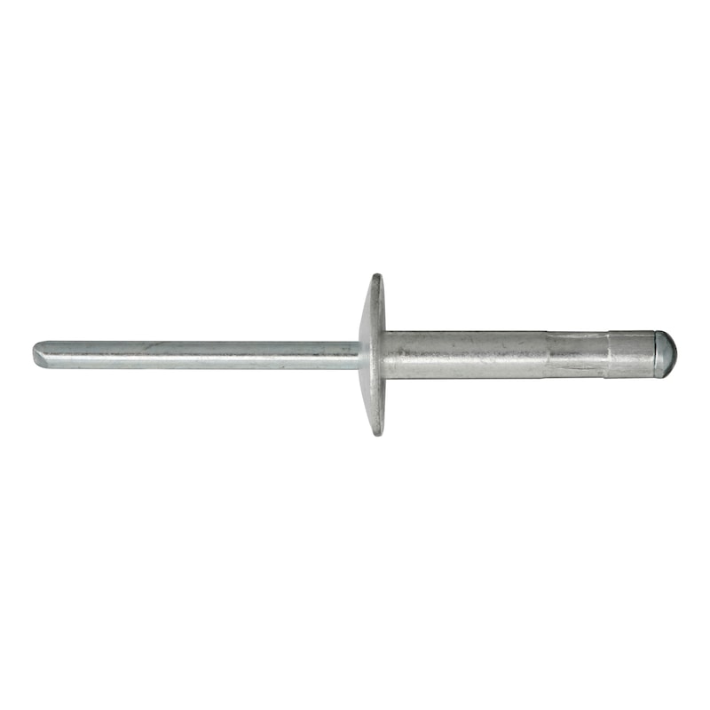 Large-head multi-purpose rivet, aluminium/steel - 1