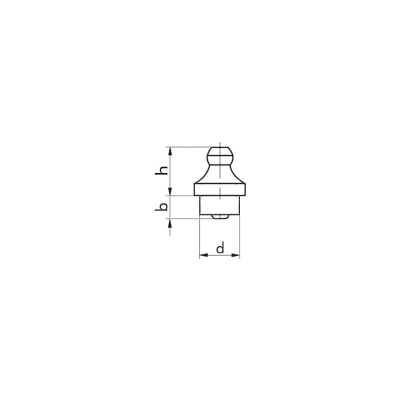 Kegel-Einschlagschmiernippel H1 Form A - 2