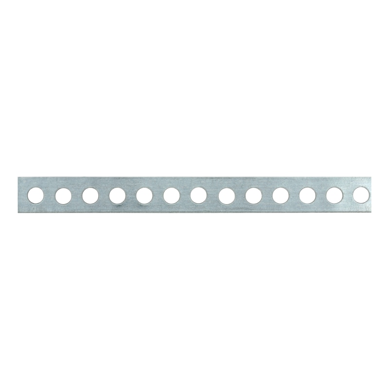 Punched mounting strip, zinc plated - 1