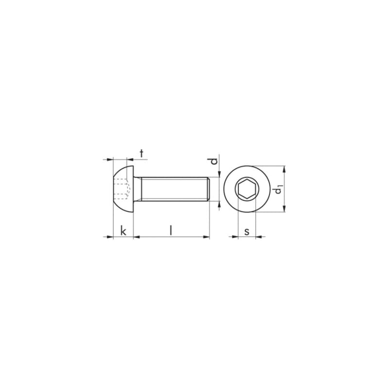 Pan head screw, DIN EN ISO 7380-1 10.9, plain - 3